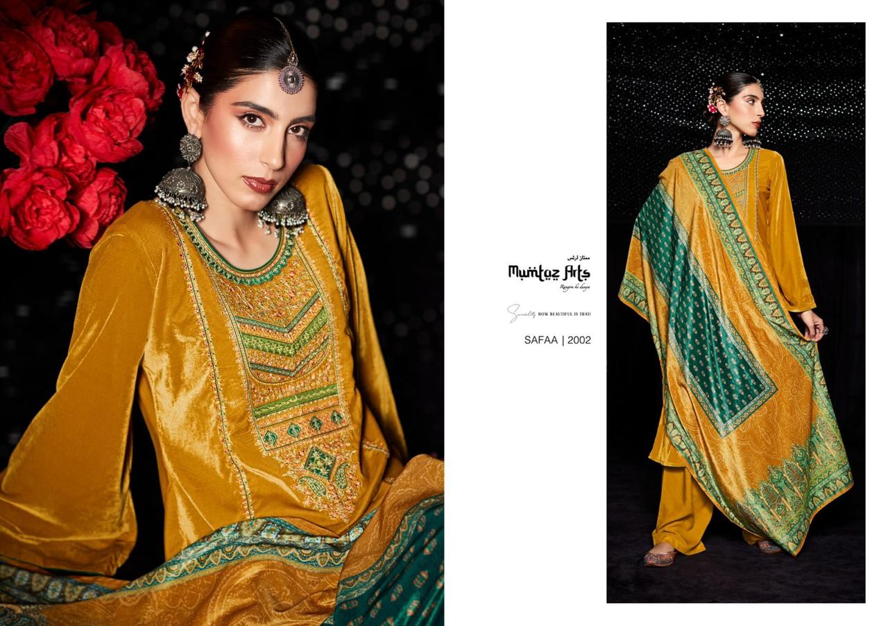 Mumtaz Safaa Velvet 1 Printed Fancy Exclusive Wear Designer Salwar Kameez Collection